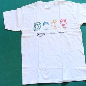 Beatles Story Large White Cotton T Shirt
